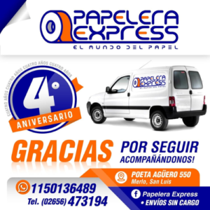 Papelera en Merlo San Luis - Papelera Express
