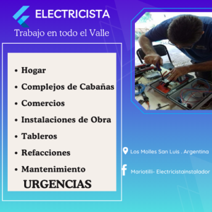 Electricista en los Molles San Luis