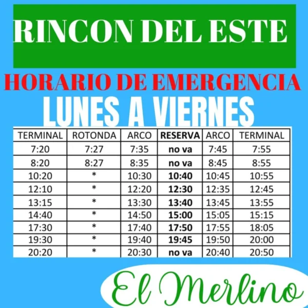 Horario de colectivos en Merlo San Luis