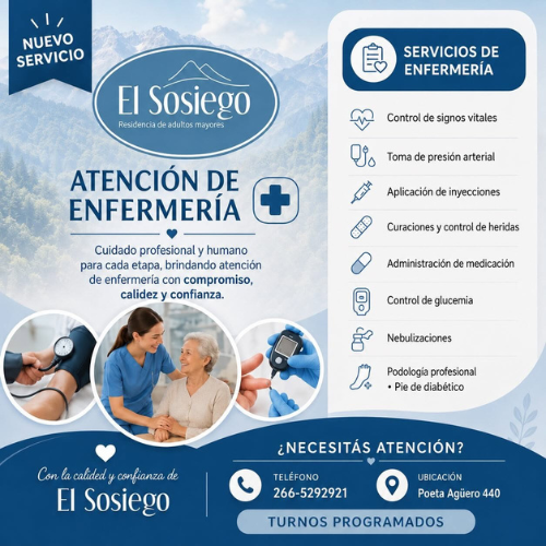 Servicio de enfermería y Podología en Merlo San Luis - el Sosiego - Imagen 2